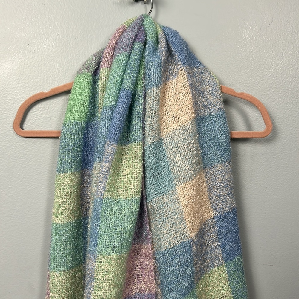 Handwoven 100% mohair made in Scotland by Andrew Stewart vintage scarf